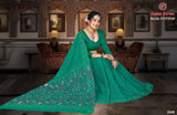 Sana Cotton Soft Cotton Printed Saree with Designer Pallu - 8 Pcs Set