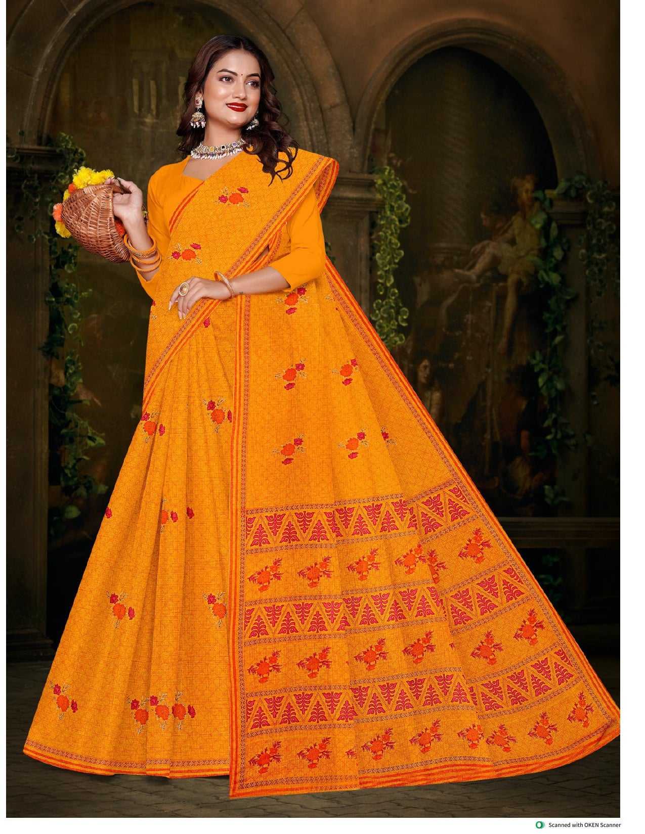 Sargam 5.50 Mtr Women's Cotton Printed Saree