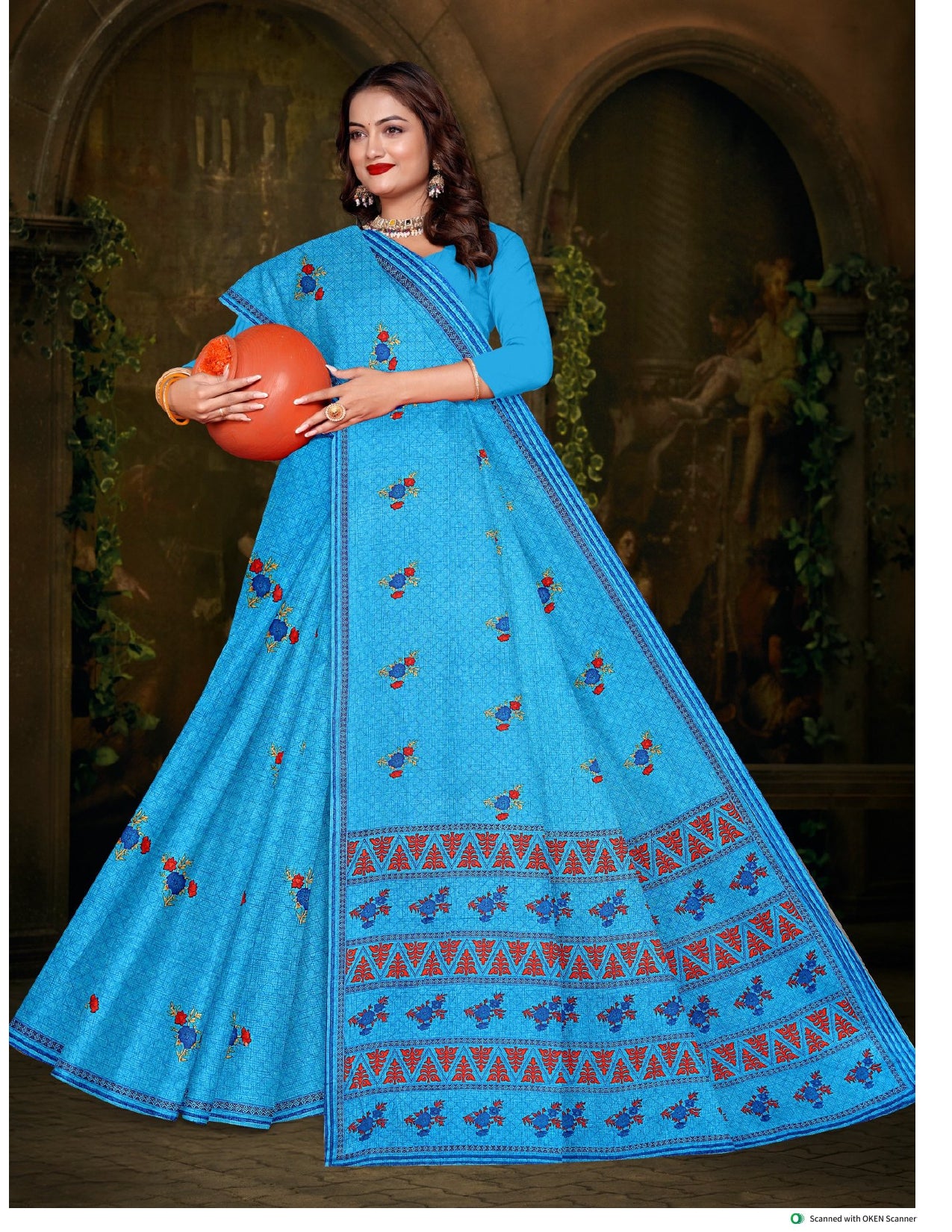 Sargam 5.50 Mtr Women's Cotton Printed Saree