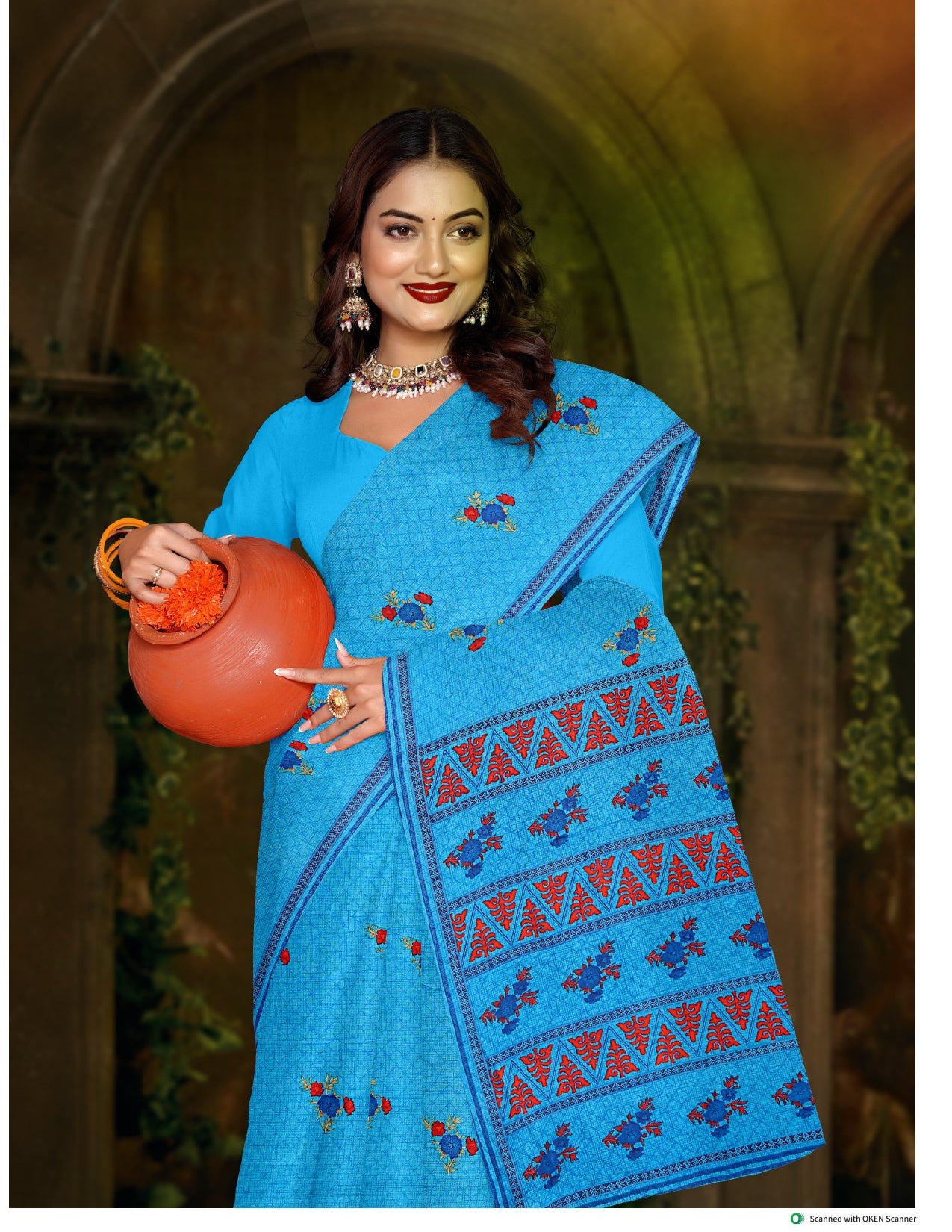 Sargam 5.50 Mtr Women's Cotton Printed Saree