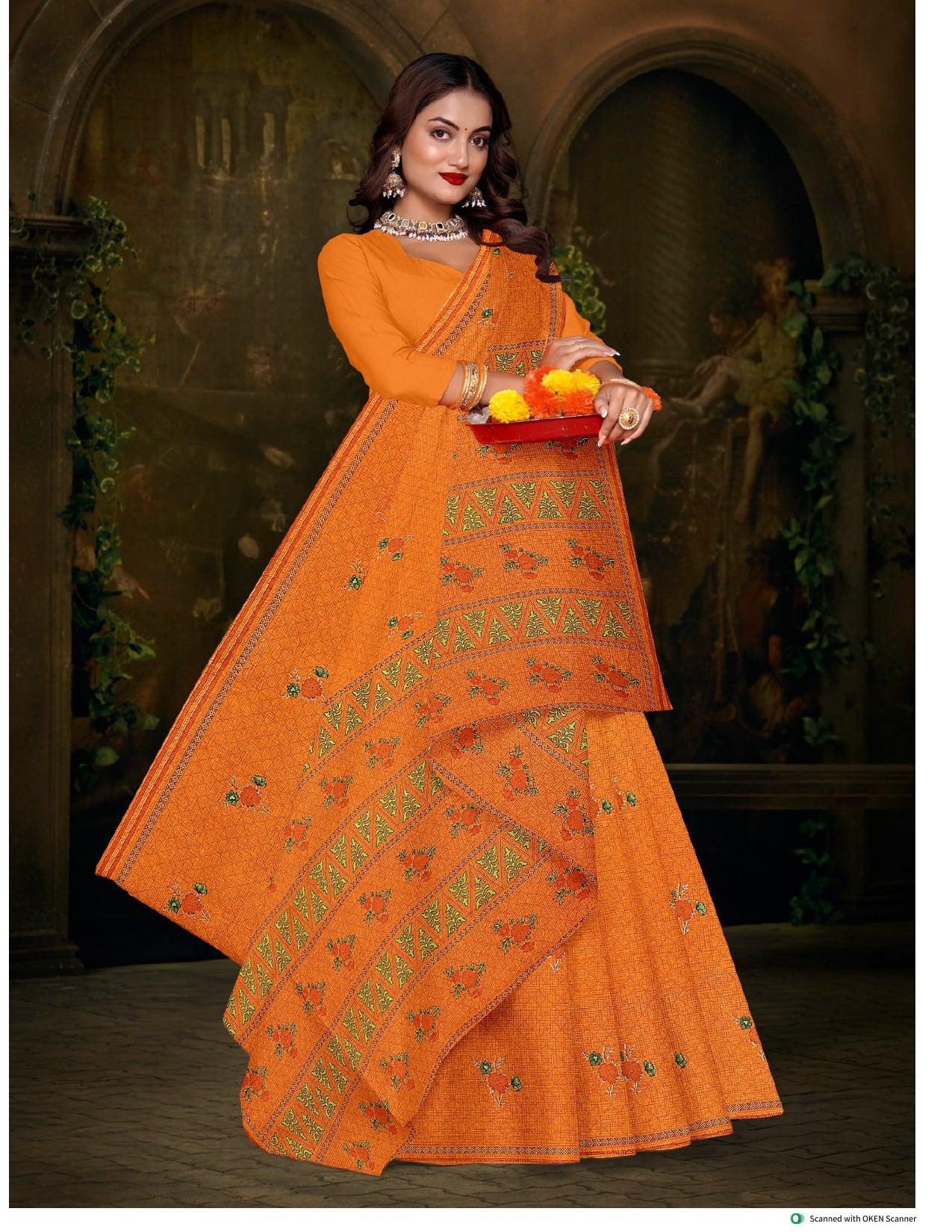 Sargam 5.50 Mtr Women's Cotton Printed Saree