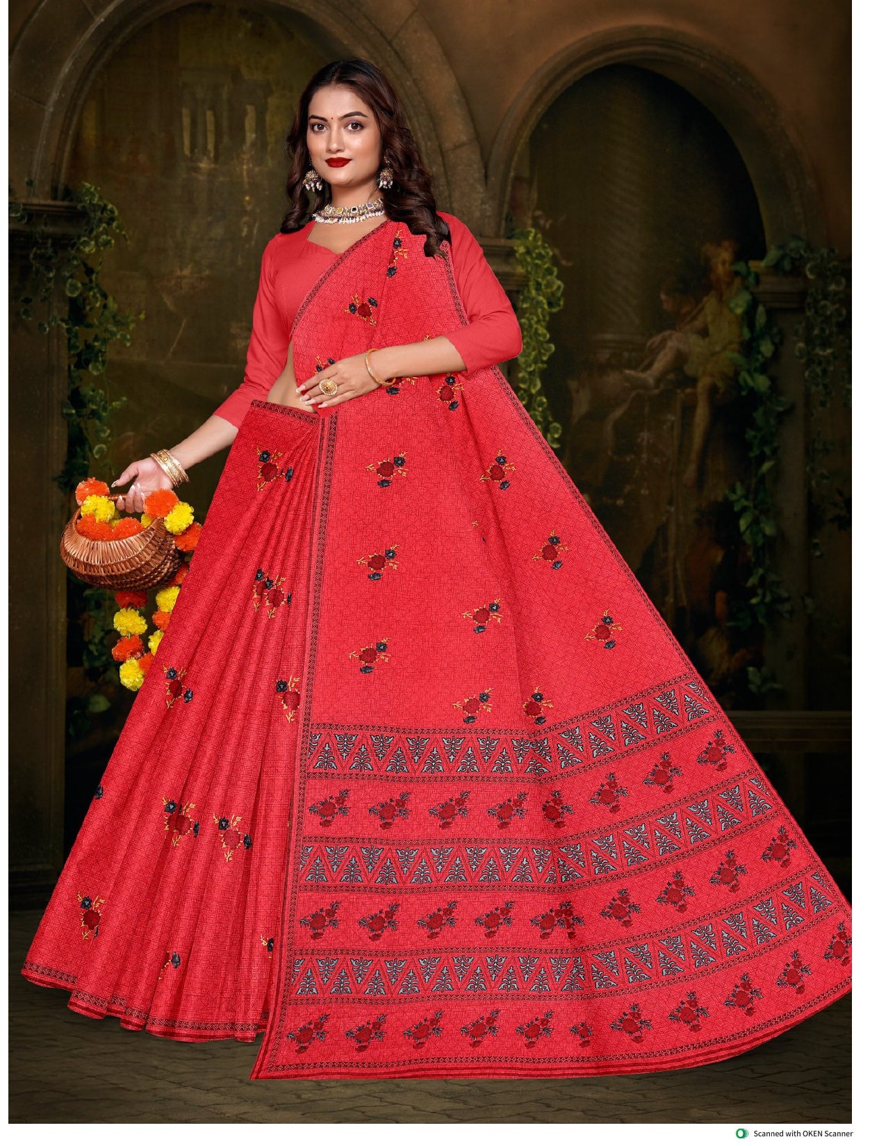 Sargam 5.50 Mtr Women's Cotton Printed Saree