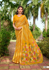 SR Gouri Lehriya Diamond Georgette Printed Saree with Zari Border