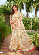 SR Gouri Lehriya Diamond Georgette Printed Saree with Zari Border
