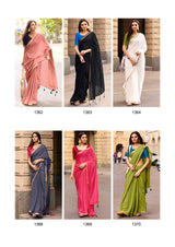 SR Nera Mulmul Saree Collection - Soft Daily Wear Elegant Saree Set 10 Pcs Set