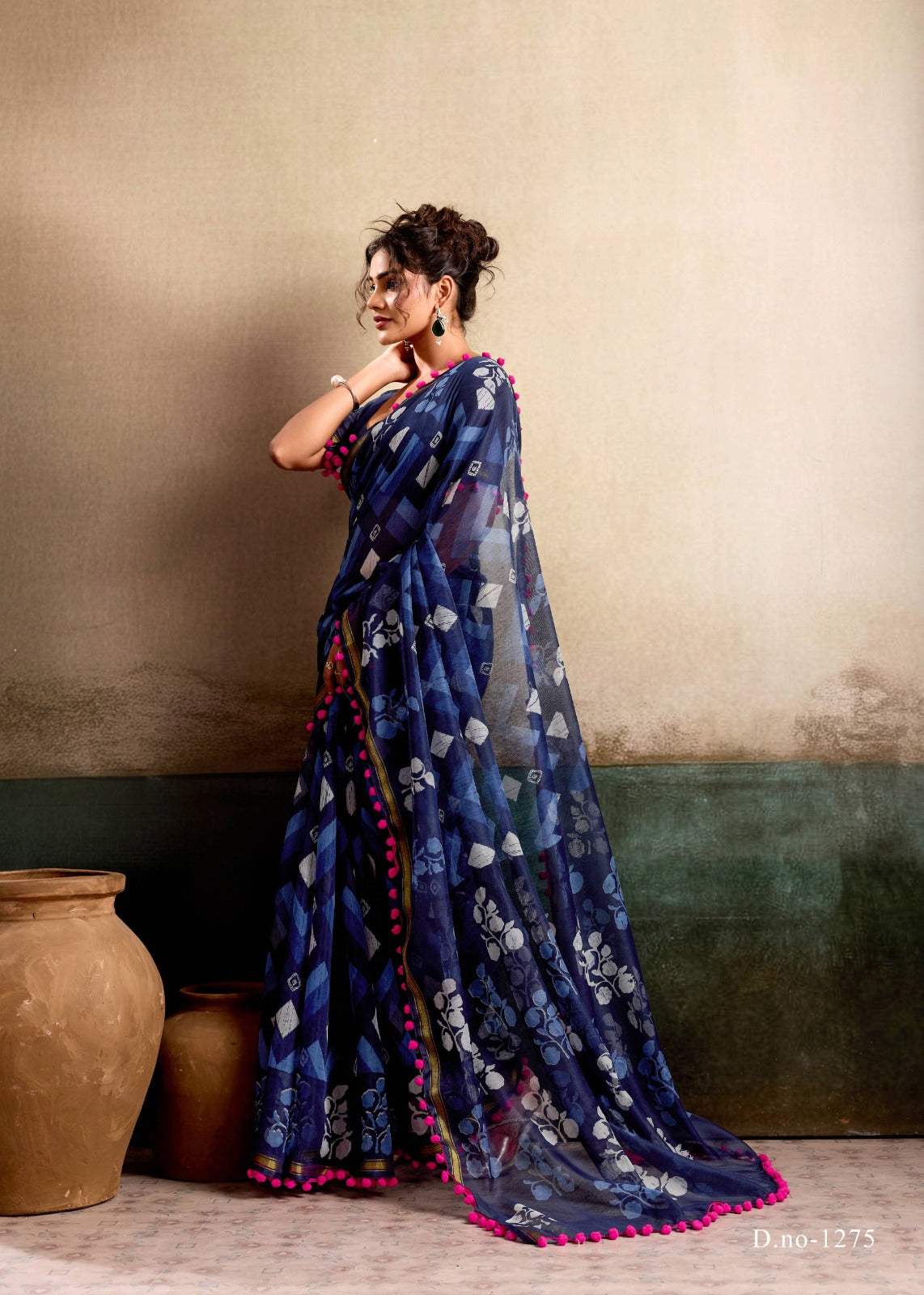 S.R. Pum Pum-18 Mulmul Cotton Saree Set Wholesale