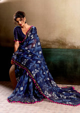 S.R. Pum Pum-18 Mulmul Cotton Saree Set Wholesale