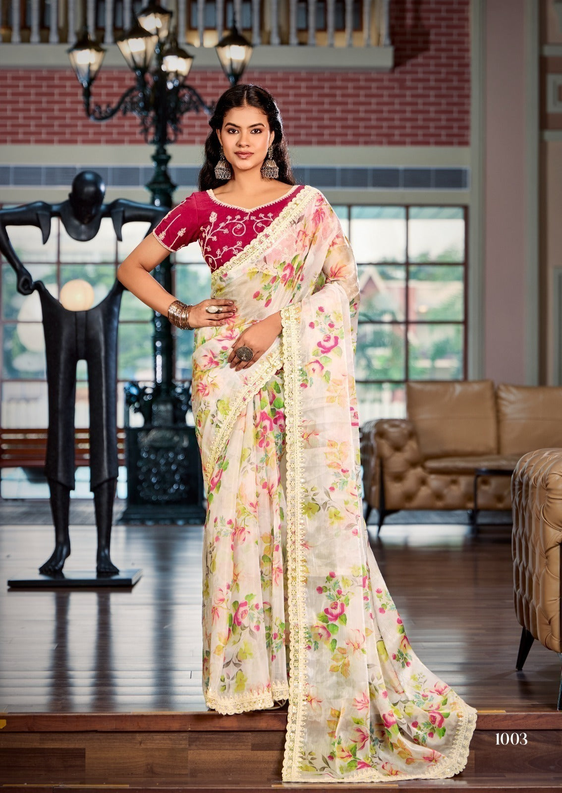 Stavan Juery Fancy Saree Set With Embroidery Wholesale