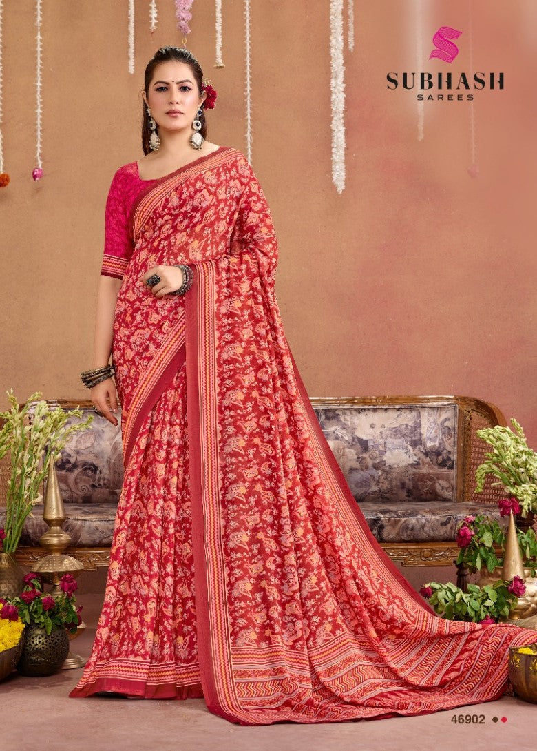 Subash Suhani Vol 16 Georgette Printed Saree Collection - 16 PCS Set