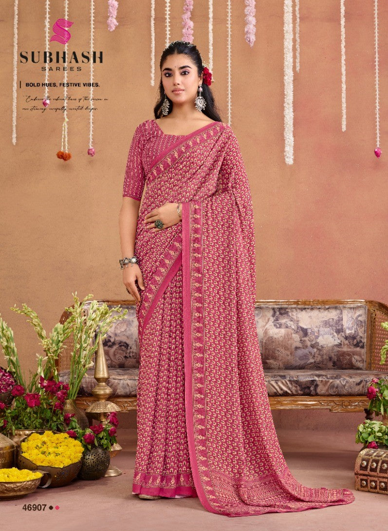 Subash Suhani Vol 16 Georgette Printed Saree Collection - 16 PCS Set