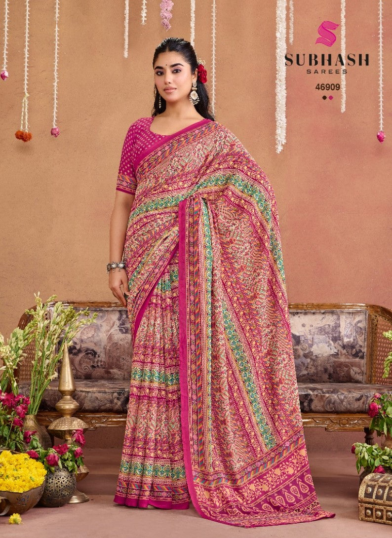 Subash Suhani Vol 16 Georgette Printed Saree Collection - 16 PCS Set