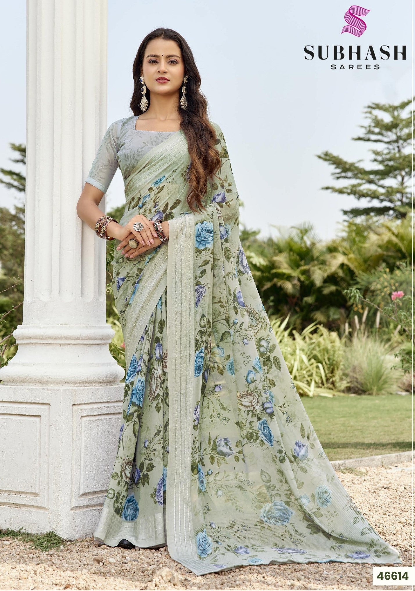 Subash Tahira Georgette Printed Saree Collection - 22 PCS Set