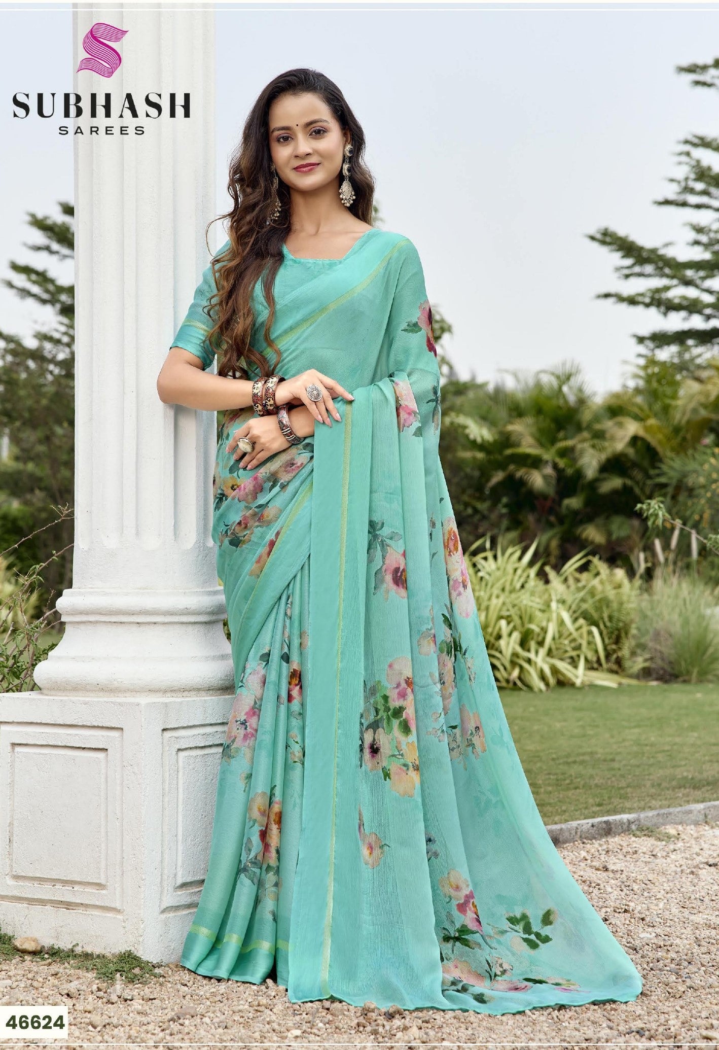 Subash Tahira Georgette Printed Saree Collection - 22 PCS Set