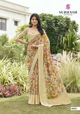 Subash Tahira Georgette Printed Saree Collection - 22 PCS Set