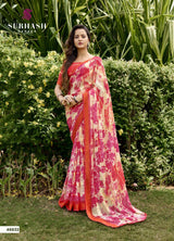 Subash Tahira Georgette Printed Saree Collection - 22 PCS Set