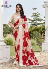 Subash Tahira Georgette Printed Saree Collection - 22 PCS Set