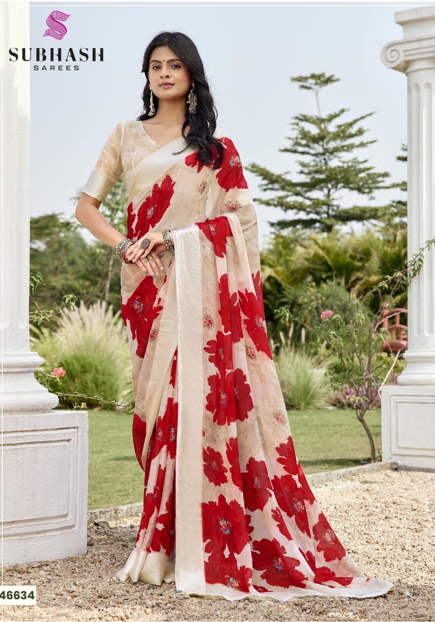 Subash Tahira Georgette Printed Saree Collection - 22 PCS Set