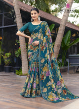 Subhash Kalyani-4 Floral Printed Georgette Saree Set