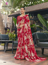 Subhash Kalyani-4 Floral Printed Georgette Saree Set