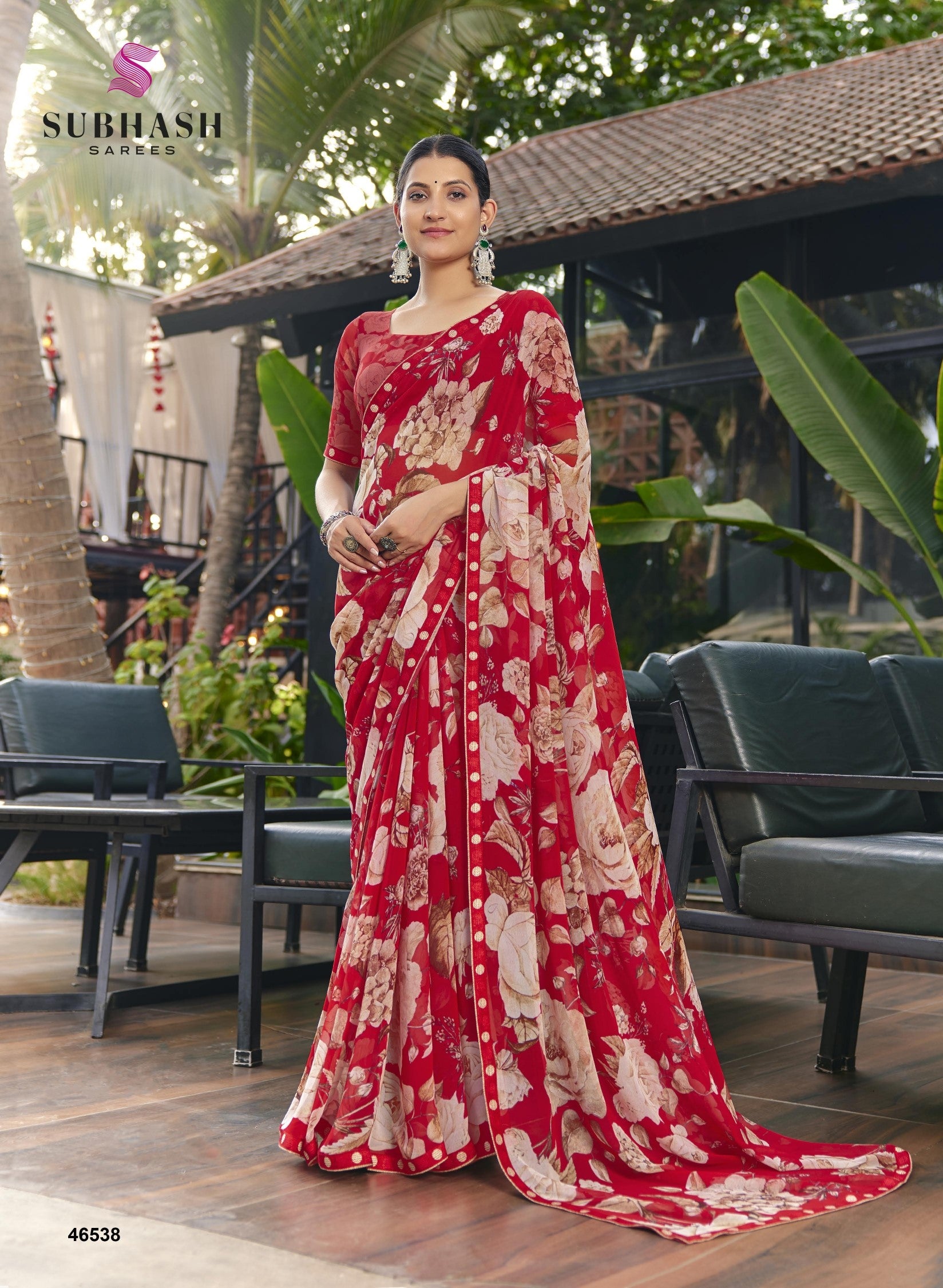 Subhash Kalyani-4 Floral Printed Georgette Saree Set
