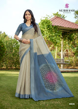 Subhash Liyana Premium Linen Digital Print Saree - 12 PCS Set