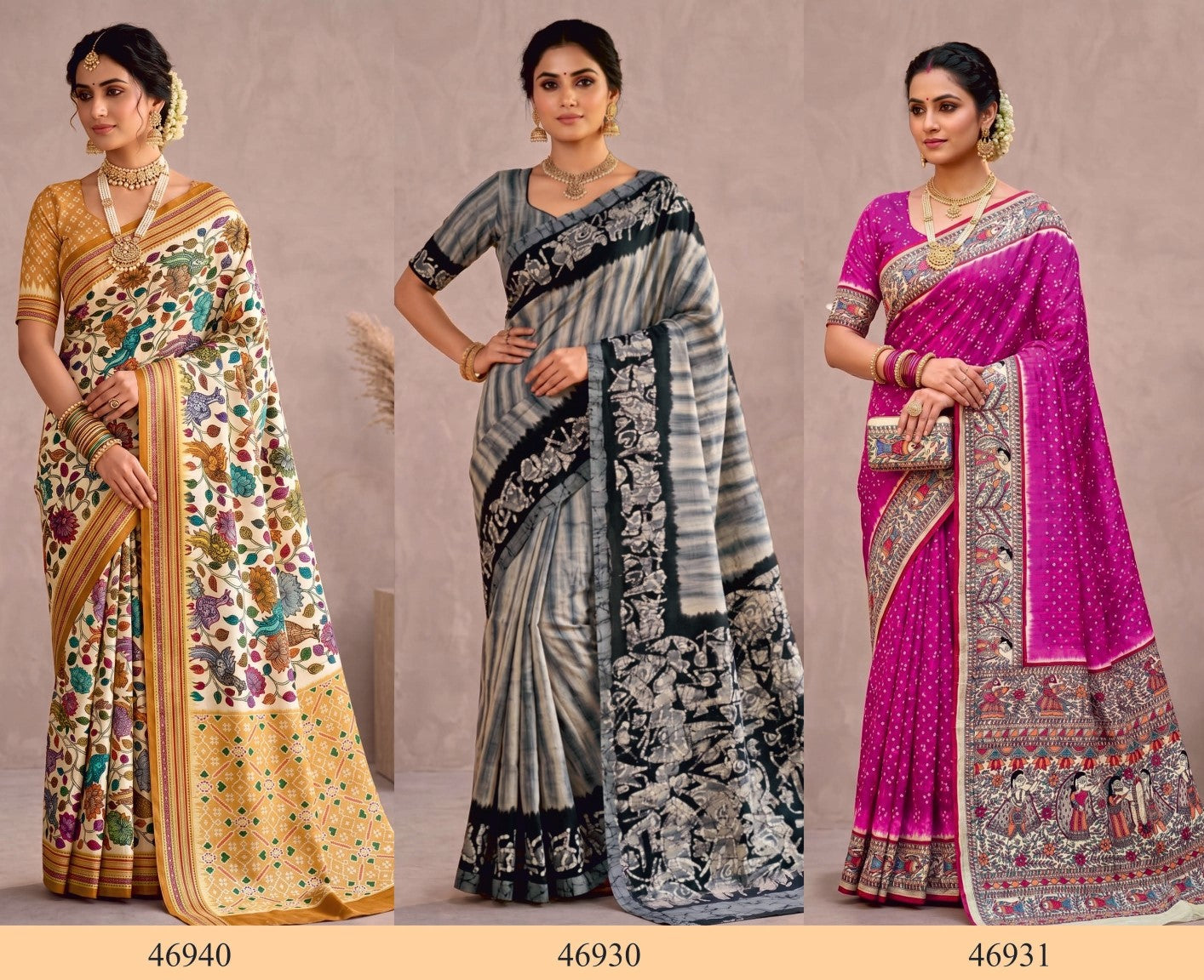 Subhash Priyanka Mal Cotton Saree - 8 PCS Set