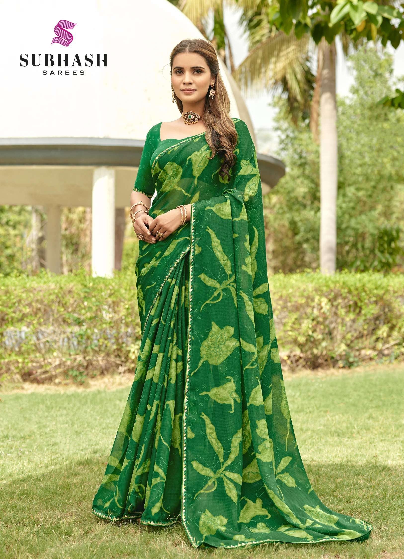 Subhash Sarees Sabita Sawan Special Georgette Saree Collection - 8 PCS Set