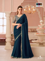 TFH Salsa Style Hits SLS-8001 Hit Design Party Wear Saree - 5 PCS Set