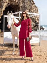 Tips & Tops Honey Cord Set - Women Rayon Co-ord Daily Wear