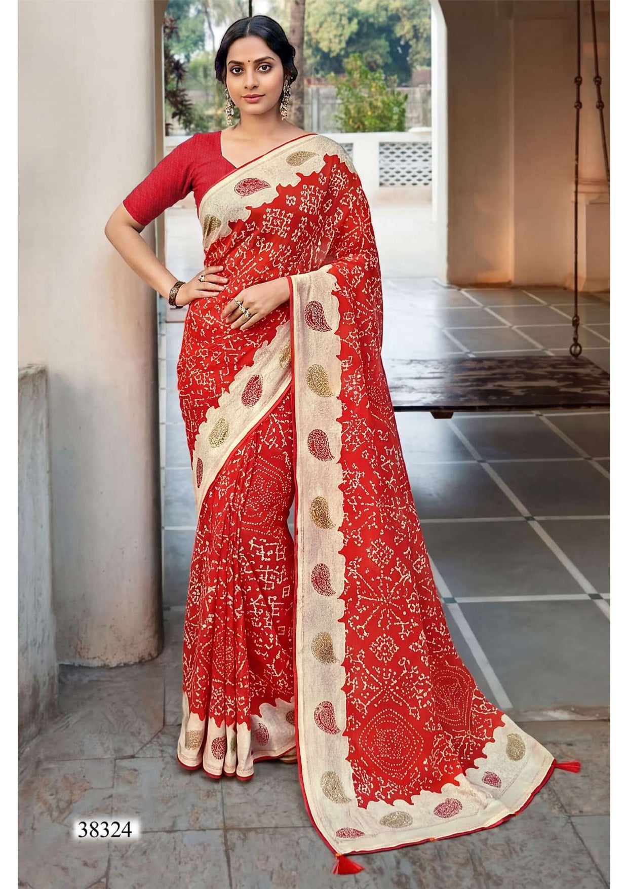 Vallabhi Prints Abhilasha Vol 07 Saree - Swarovski Work Designer Saree - Fancy Ethnic Wear - M.R. Saree Emporium
