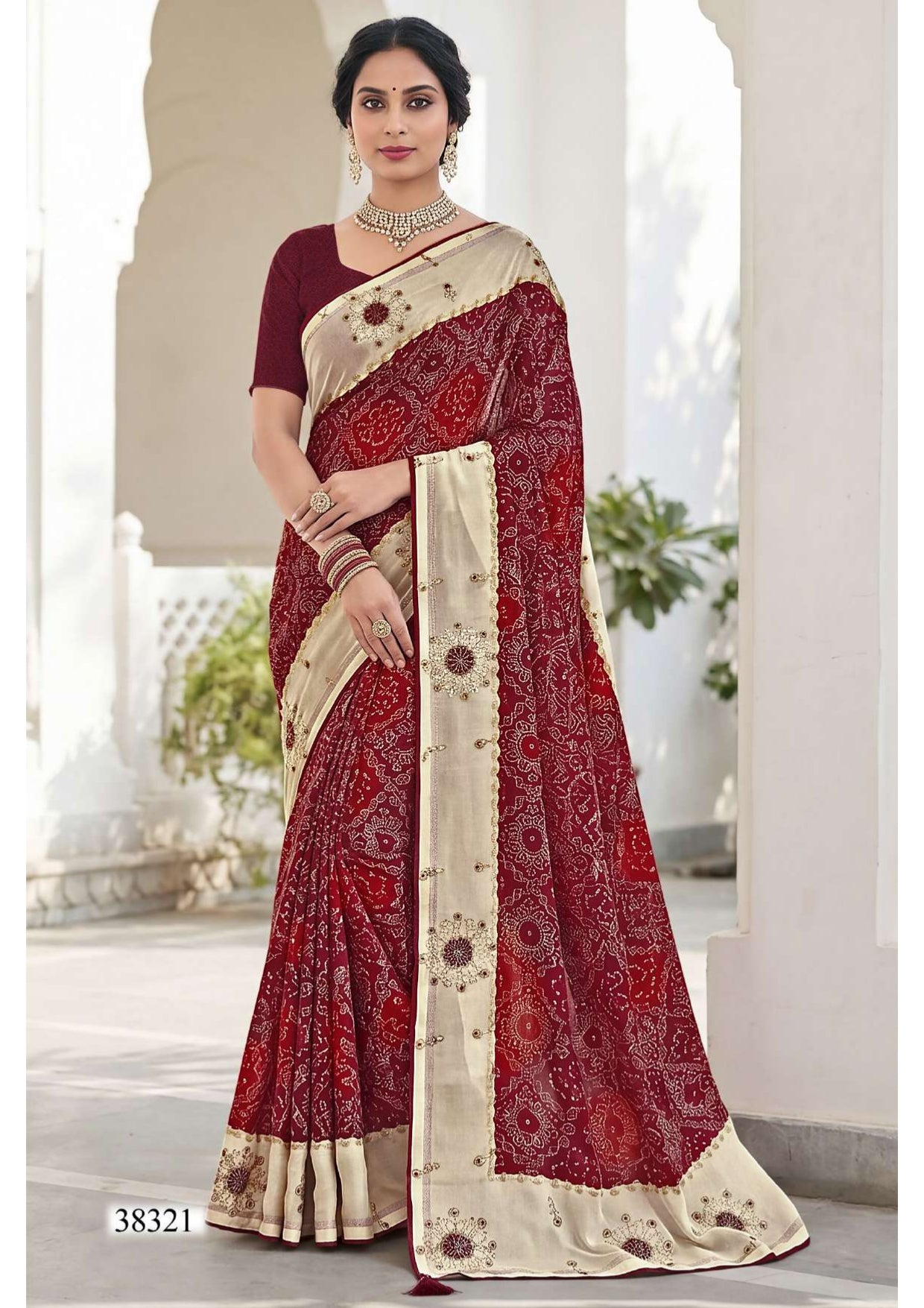 Vallabhi Prints Abhilasha Vol-09 Saree - Swarovski Work Designer Saree - Fancy Ethnic Wear - M.R. Saree Emporium