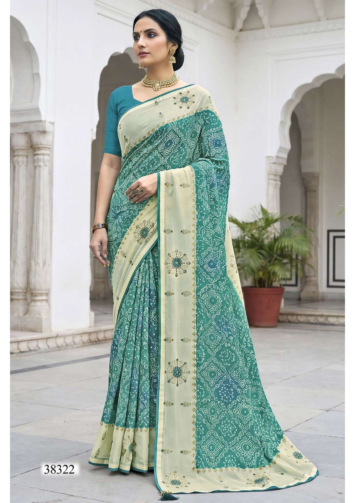 Vallabhi Prints Abhilasha Vol-09 Saree - Swarovski Work Designer Saree - Fancy Ethnic Wear - M.R. Saree Emporium