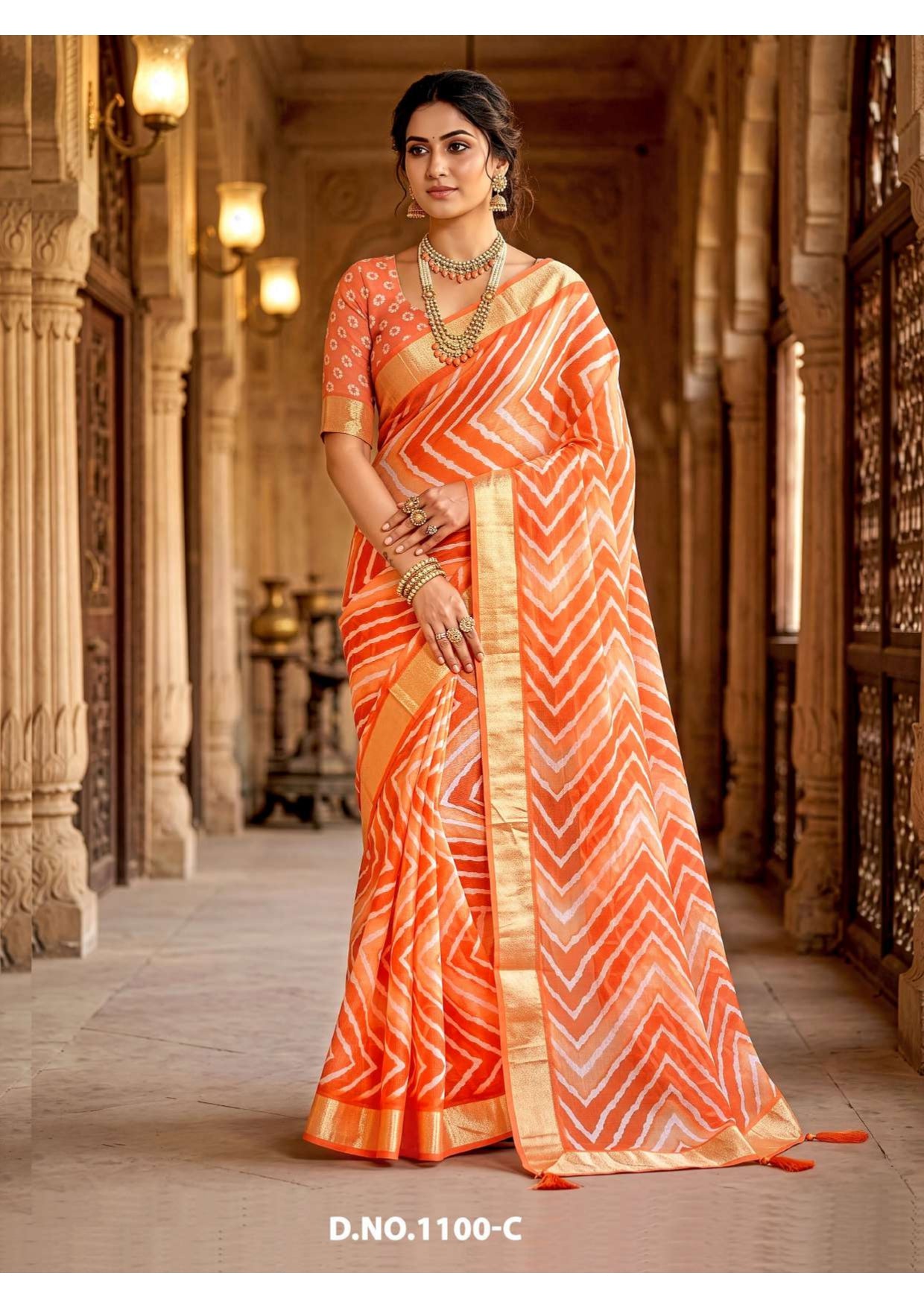 Vallabhi Qutub Minar Vol 6 Digital Saree 4 Pcs
