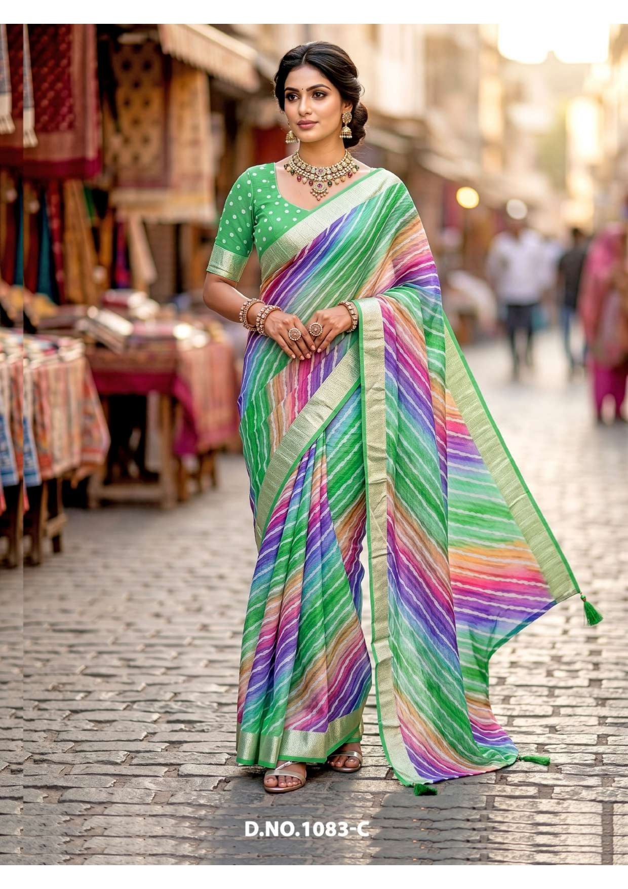 Vallabhi Qutub Minar Vol 7 Digital Saree 4 Pcs