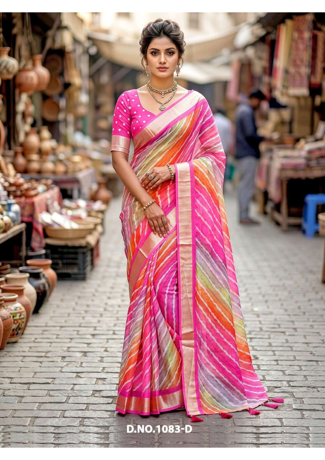 Vallabhi Qutub Minar Vol 7 Digital Saree 4 Pcs