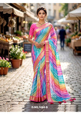 Vallabhi Qutub Minar Vol 7 Digital Saree 4 Pcs