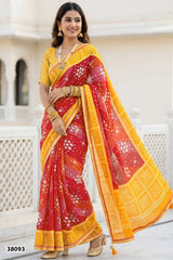 Vallabhi Print Tathastu Saree Collection - Bandhani Printed Daily Wear Saree - D.No 38091-38096 - M.R. Saree Emporium