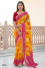 Vallabhi Print Tathastu Saree Collection - Bandhani Printed Daily Wear Saree - D.No 38091-38096 - M.R. Saree Emporium
