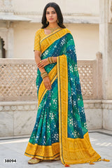 Vallabhi Print Tathastu Saree Collection - Bandhani Printed Daily Wear Saree - D.No 38091-38096 - M.R. Saree Emporium