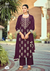 Woodee Nandini Rayon Suit Set 6 Pcs S to 3XL