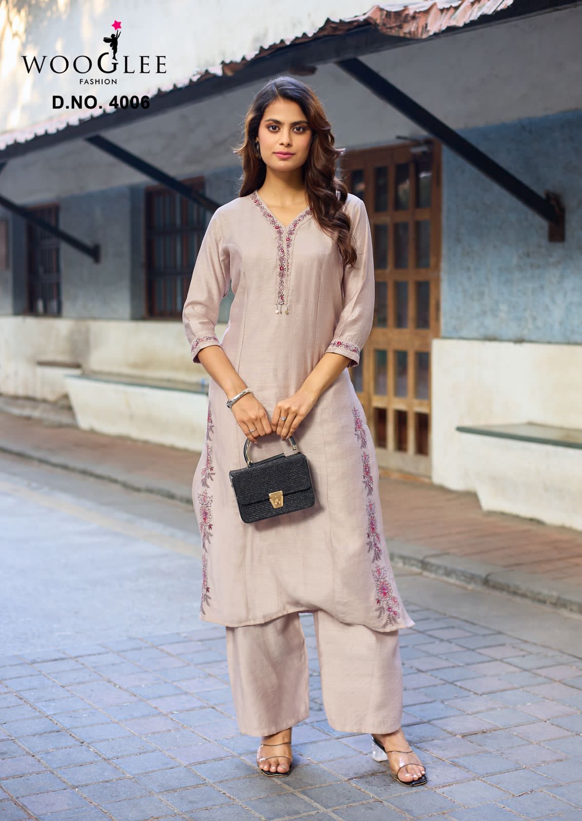Rahima Viscose Weaving Kurti Set - Thread & Handwork Designer Kurti with Bottom - M.R. Saree Emporium