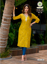 Zulfi Vol. 3 Women's Heavy Vetican Embroidered Straight Kurti