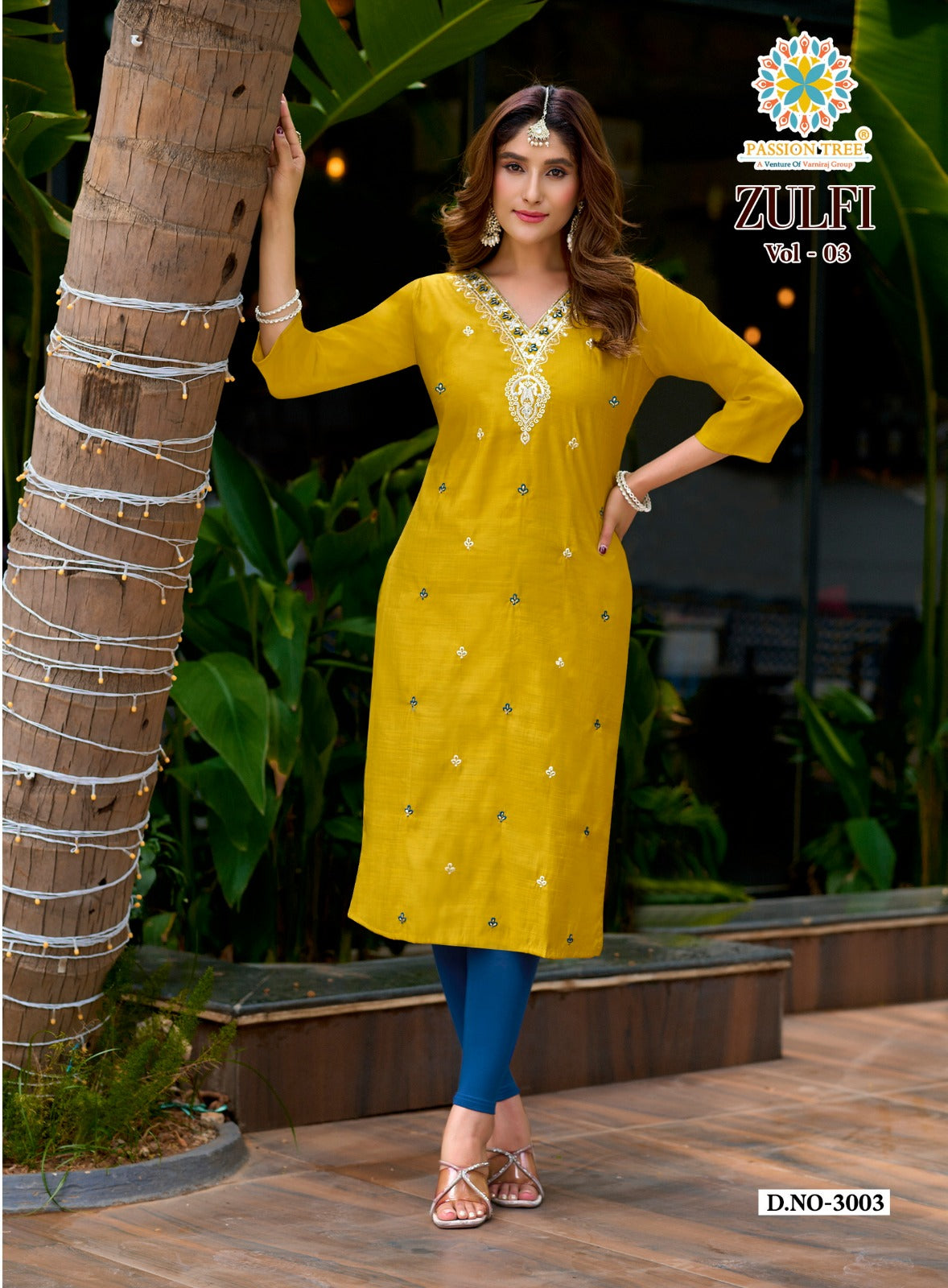 Zulfi Vol. 3 Women's Heavy Vetican Embroidered Straight Kurti