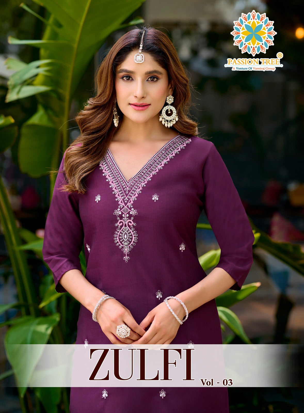 Zulfi Vol. 3 Women's Heavy Vetican Embroidered Straight Kurti