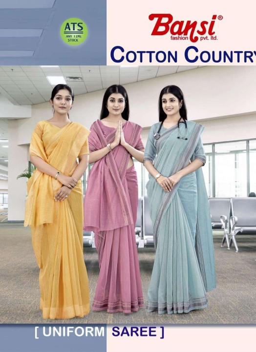 Plain Printed Border Purple Crepe Uniform Sarees For Teacher – Satish Silk  Mills