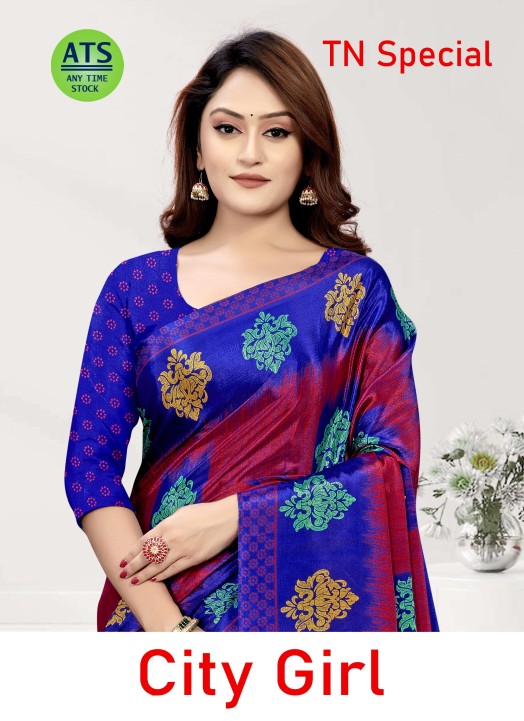 Sangam Prints Mustard & Maroon Georgette Printed Uniform Saree - Sangam  Prints - 3760197