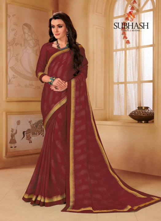 Subhash Krishna Georgette With Printed Saree Collection